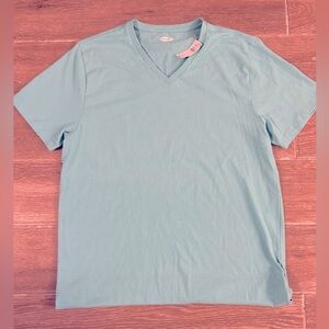 Men’s large Vneck tee with tags, TURQUOISE